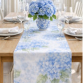 Blauwe Hortensia Aquarel Kust Tafelloper