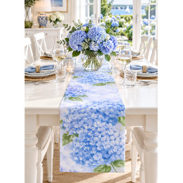 Blauwe Hortensia Aquarel Kust Tafelloper