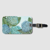 Blauwe Hortensia Bagage Label (Voorkant (horizontaal))