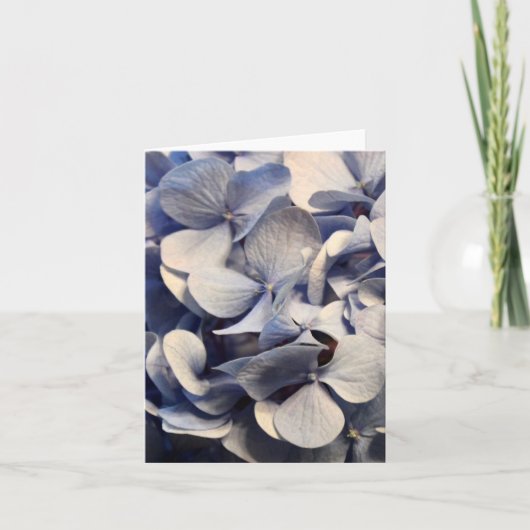 Blauwe hortensia Blank Notecards Kaart (Voorkant)