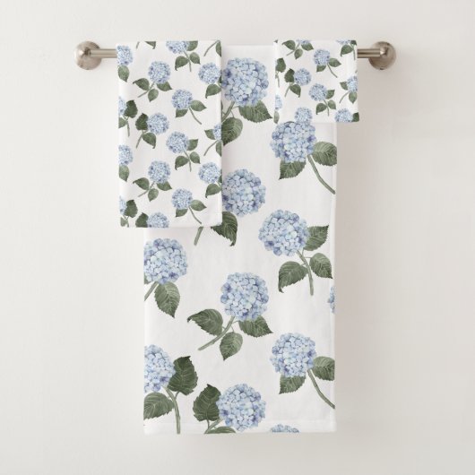 Blauwe Hortensia Bloei Bad Handdoek (Insitu)
