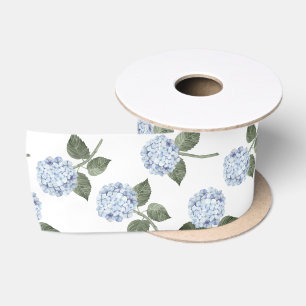 Blauwe Hortensia Bloei Bloemen Satijnen Lint