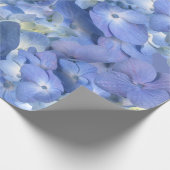 Blauwe hortensia bloeit cadeaupapier (Hoek)