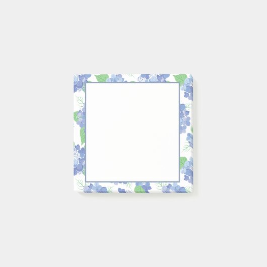 Blauwe hortensia bloeit post-it® notes (Voorkant)