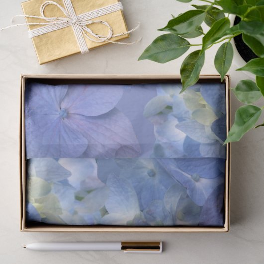 Blauwe hortensia bloeit tissuepapier (Geschenk)