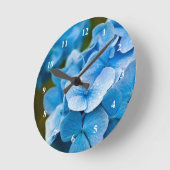 Blauwe Hortensia bloem Acryl wandklok (Hoek)