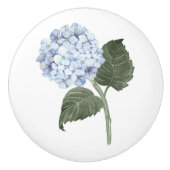 Blauwe hortensia bloem bloei keramische knop (Voorkant)