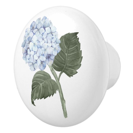 Blauwe hortensia bloem bloei keramische knop (Rechts)