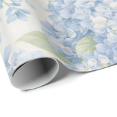 Blauwe Hortensia Bloem Bloeit Cadeaupapier (Rol Hoek)
