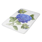 Blauwe Hortensia Bloem Botanische Kunst Badmat (Gekanteld)