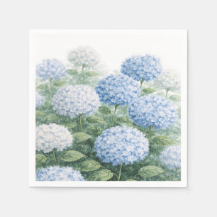 Blauwe Hortensia Bloem Bruiloft Baby Shower Servet