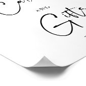 Blauwe Hortensia Bloem Bruiloft Uitnodigingskaarte Poster (Hoek)