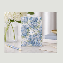 Blauwe Hortensia Bloem Kaart voor MOEDER Elegant C