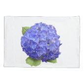 Blauwe Hortensia Bloem Kussensloop (Achterkant)
