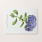 Blauwe Hortensia Bloem Legpuzzel (Horizontaal)