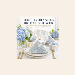 Blauwe Hortensia Bloem Lunchservetten Servet