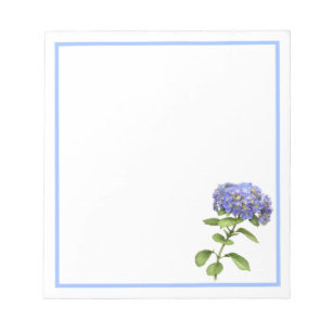 Blauwe Hortensia Bloem Notitieblok