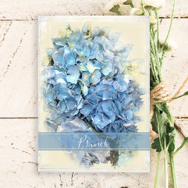 Blauwe Hortensia Bloem Post Trouw Brunch Kaart