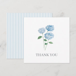Blauwe Hortensia Bloem Schilderen Dank Je Kaart