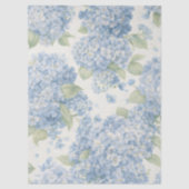 Blauwe Hortensia Bloem Tissuepapier (Voorkant)