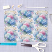 Blauwe Hortensia Bloem Verjaardag  Tissuepapier (Craft)