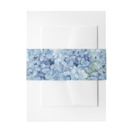 Blauwe Hortensia Bloemachtige Bruiloft Uitnodigingen Wikkel