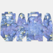 Blauwe hortensia bloemblaadjes bruiloft gepersonal bedankdoosjes (Ongevouwen)