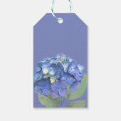 Blauwe hortensia bloemblaadjes gepersonaliseerd Vr Cadeaulabel (Achterkant)