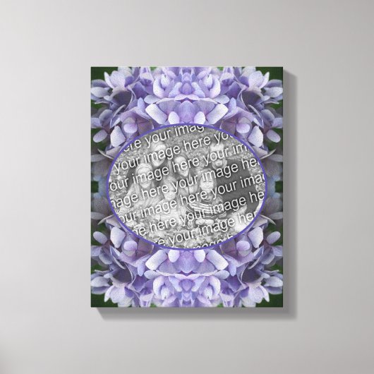 Blauwe Hortensia Bloemblaadjes Maak Je Eigen Foto Canvas Afdruk (Voorkant)