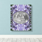 Blauwe Hortensia Bloemblaadjes Maak Je Eigen Foto Canvas Afdruk (Insitu (Houten vloer))