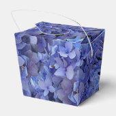 Blauwe Hortensia Bloemen Afhaalmaaltijd Bedankdoosjes (Achterkant)