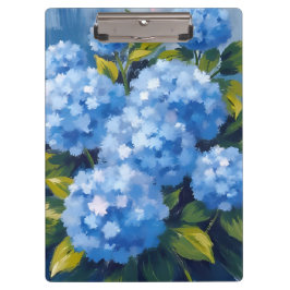 Blauwe Hortensia Bloemen Aquarel Bloemstuk Klembord