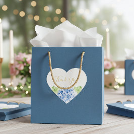 Blauwe Hortensia Bloemen Bruiloft Bedankt Hart Sticker