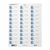 blauwe hortensia bloemen etiket (Full Sheet)