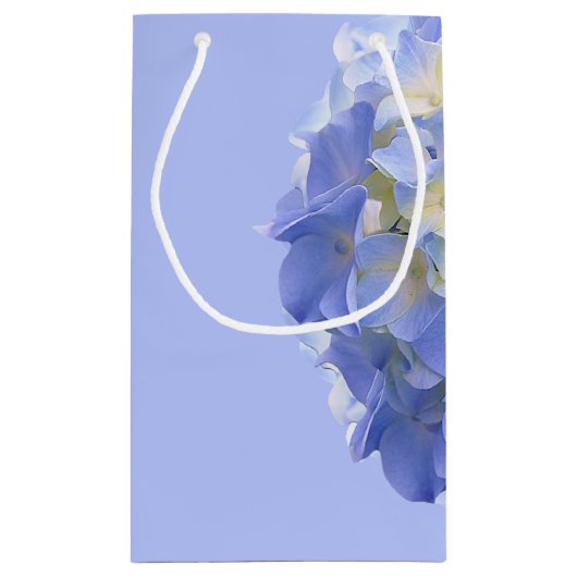 Blauwe Hortensia Bloemen Geschenk Aangepaste Beric Klein Cadeauzakje (Achterkant)