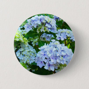 Blauwe Hortensia Bloemen knop Hortensia Tuin Ronde Button 5,7 Cm