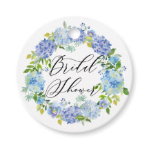 Blauwe Hortensia Bloemen Krans Bruidsdouche