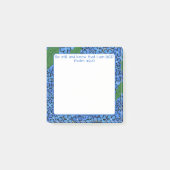 Blauwe Hortensia Bloemen Kunst Schrift Post-it® Notes (Voorkant)