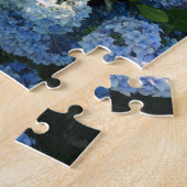 Blauwe Hortensia Bloemen Legpuzzel (Zijkant)