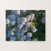 Blauwe Hortensia Bloemen Legpuzzel (Horizontaal)