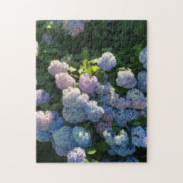 Blauwe Hortensia Bloemen Legpuzzel