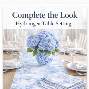 Blauwe Hortensia Bloemen Papieren Gastendoekjes Servet