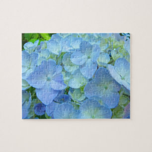 Blauwe Hortensia Bloemen puzzels Bloemetuin