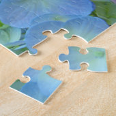 Blauwe Hortensia Bloemen puzzels Bloemetuin (Zijkant)