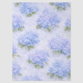 Blauwe Hortensia Bloemen Tissuepapier (Voorkant)