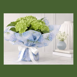 Blauwe Hortensia Bloemen Tissuepapier