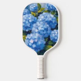 Blauwe Hortensia Bloemen Waterverf Bloemstuk Pickleball Paddle