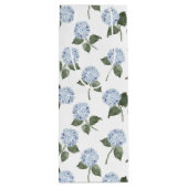Blauwe Hortensia Bloemen Wijn Cadeautas (Achterkant)