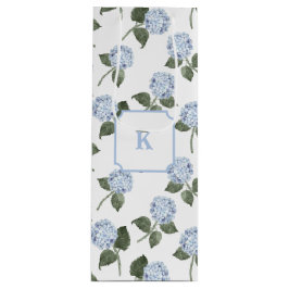 Blauwe Hortensia Bloemen Wijn Cadeautas