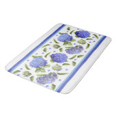 Blauwe Hortensia Bloemendesign Badmat (Gekanteld)
